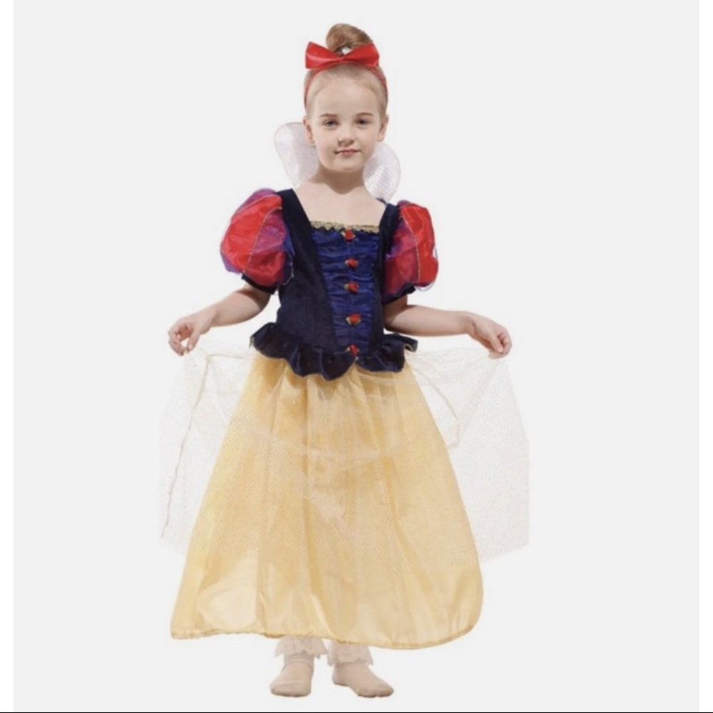 Luxury Girls' Snow Princess Dress-Up Costume Set, XL.